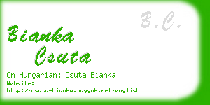 bianka csuta business card